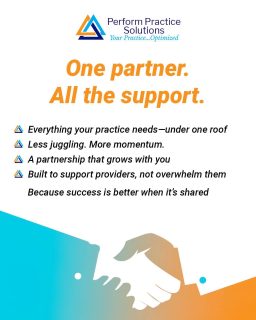 When everything your practice needs lives under one roof, there’s less juggling and more momentum. From billing and credentialing to staffing and operational support, this is a partnership designed to grow with you—without adding overwhelm.
A strong partnership starts with the right support—and you can count on Perform Practice Solutions for that.
PerformPracticeSolutions.com

#PerformPracticeSolutions #PracticeManagement #HealthcareSupport #MedicalBilling #CredentialingSupport #VirtualStaffing #HealthcareOperations #PracticeGrowth #StrongerTogether #YourPracticeOptimized
