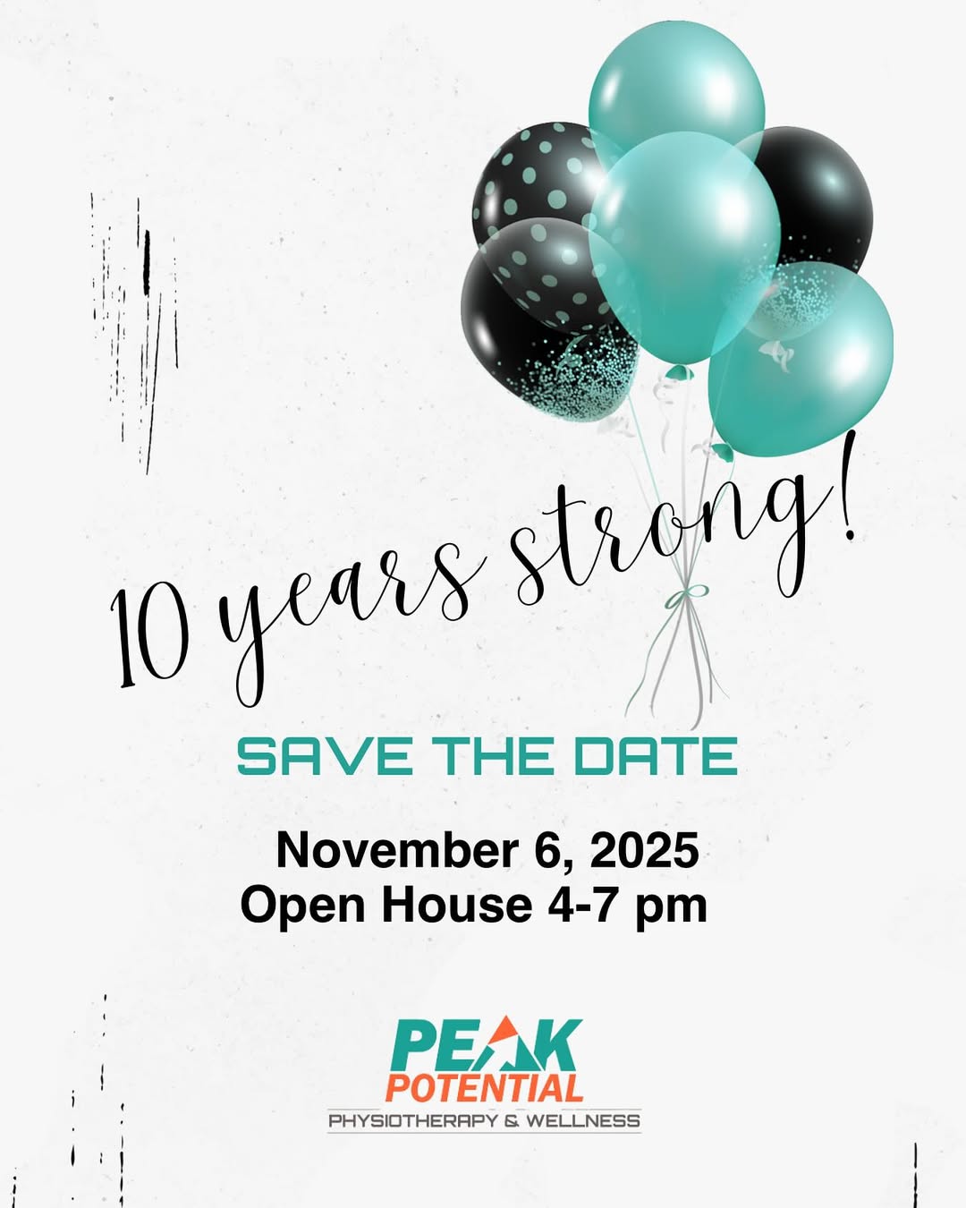 🎉 Congratulations to @peakpotentialpt on celebrating 10 amazing years at their Collierville location!
Join the celebration at their Open House on November 6th, 4–7 PM — enjoy delicious food, fun prizes, and a few healthy surprises!
Here’s to a decade of helping people move, feel, and live better. 💪✨
#PeakPotential #Congrats #PhysicalTherapy #PT #PerformPracticeSolutions #10YearsStrong